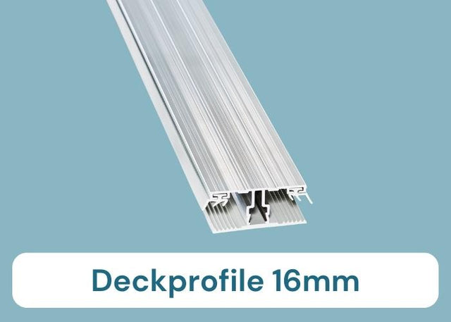Hohlkammerplatten Deckprofile 16mm
