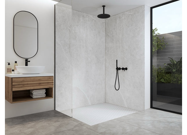 Duschrückwand Aluverbundplatte 3mm Aragon weiß