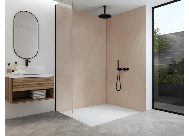 Duschrückwand Aluverbundplatte 3mm Burgund beige