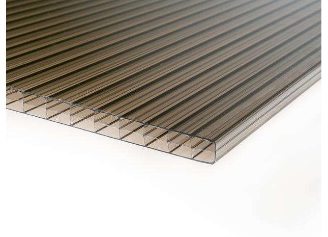 Musterstück - Stegplatte aus Polycarbonat 16mm bronze