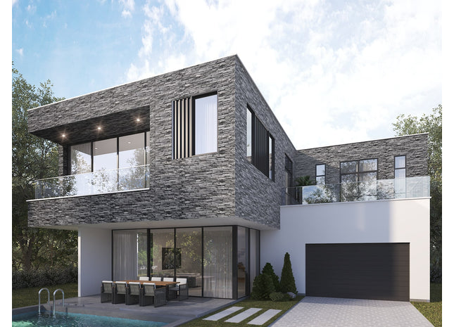 Aluverbundplatte Fassade  6mm Bruchstein Grau 3050mm x 1500mm