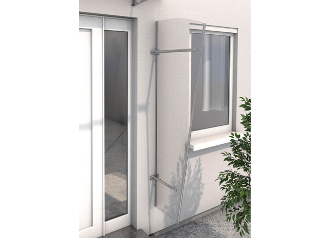 Edelstahlvordach Seitenblende ET/PT