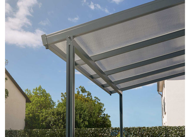 Zebra Stegplatte aus Polycarbonat 16mm anthrazit