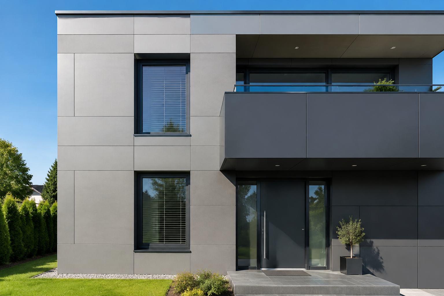 Aluverbundplatten-Formate: 3050 x 1500 mm & Co. – welche Plattengröße für Fassade, Balkon und Bad?