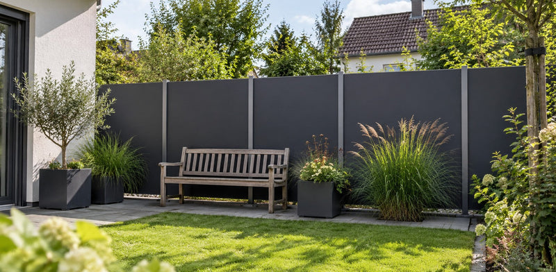 Sichtschutzwand aus HPL-Platten im Garten bauen: Pfosten, Befestigung und Plattenzuschnitt