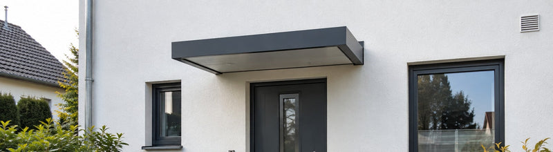 Vordach München: Rechteckvordach mit LED, Bewegungsmelder oder Seitenteil – Ausführungen, Preise und Montage