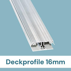 Hohlkammerplatten Deckprofile 16mm