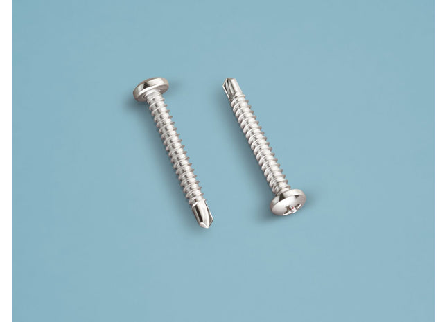 Edelstahl Bohrschraube 4,2 x 32mm für 16mm Schraubprofile Unterteil aus Metall