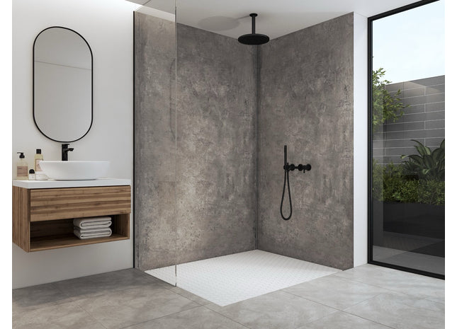 Duschrückwand Aluverbundplatte 3mm Loft grau