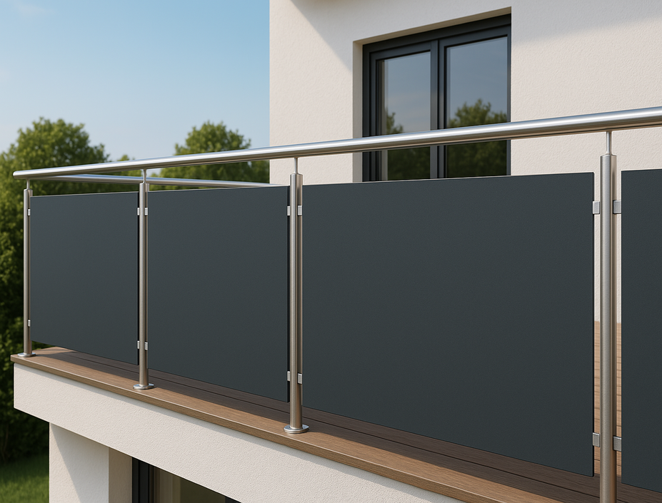 Balkon HPL-Platte 6mm anthrazit 3050mm x 1300mm – Deutsche