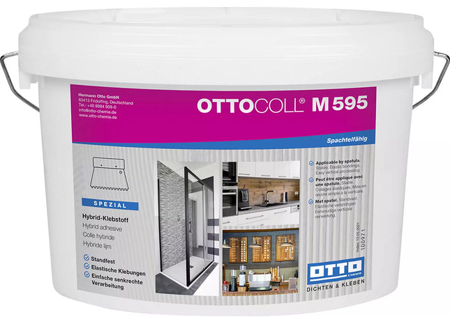 1K Hybrid-Klebstoff M-595 Bedarf 750 g/m² (Spachtel B3), VE = Eimer 5,0 kg für Aluverbundplatten
