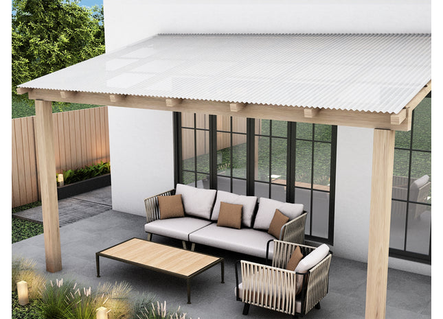 Klar Wellplatte Terrasse