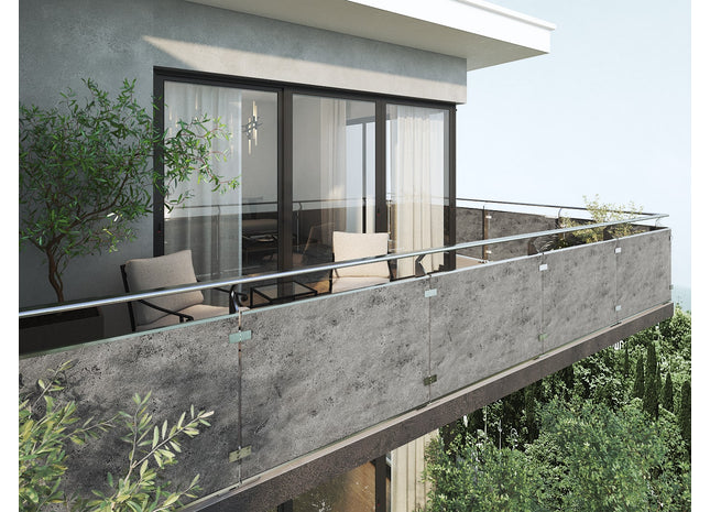 Aluverbundplatte Balkon 6mm Beton Metallic