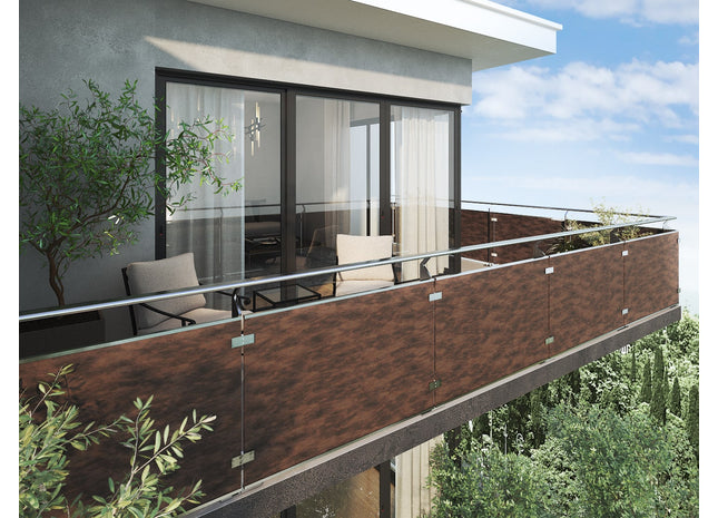 Aluverbundplatte Balkon 6mm Rost Dunkel