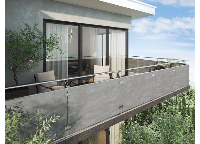 Aluverbundplatte Balkon 6mm Stein Grau