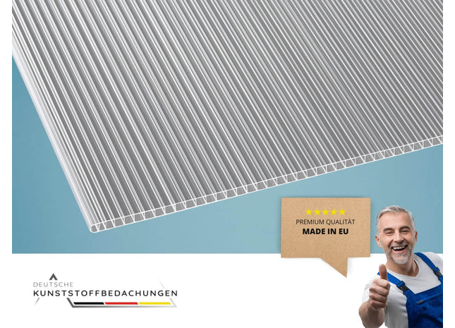 Hohlkammerplatte-Polycarbonat-klar-10mm